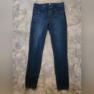 Spanx Ankle Skinny Jegging Womens Size Medium Dark Wash Stretchy